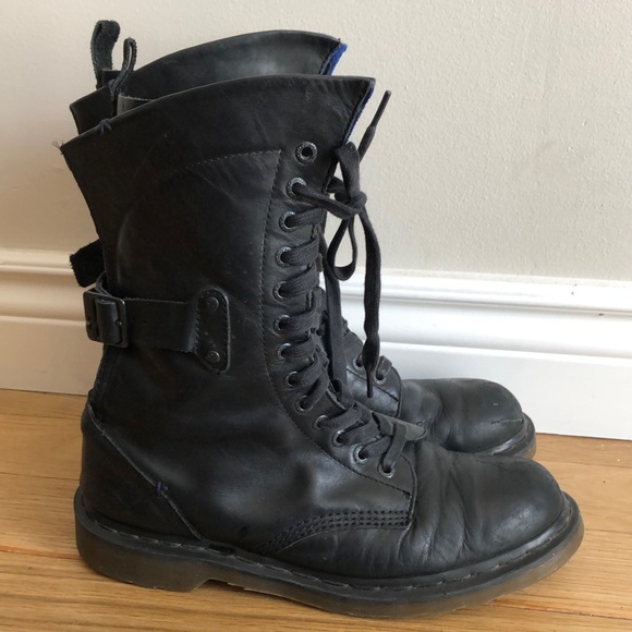 Dr. Martens Other - Rare blue velvet lined 13 hole Dr. Martens boots